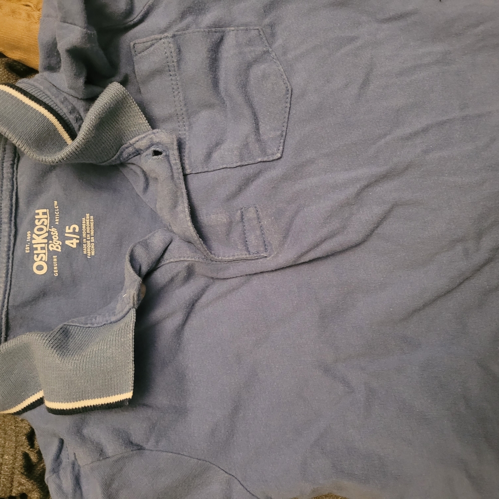 Blue Button Down Kids Shirt - Picture 4 of 5